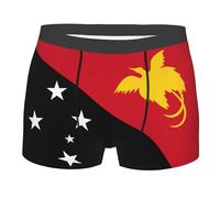 Boxer Homme Drapeau De La Papouasie-Nouvelle-Guinée Boxer Shorts Classique Boxers Shorty Élastique sous-Vêtements pour Sport Gym Quotidien XXL