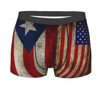 Boxer Homme Drapeau De L'Amérique De Porto Rico sous-Vêtements Confort Boxers Shorty Doux Caleçon Boxeur pour Adaptés À Toutes Occasions Sport Running XL