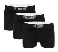 Boxer Homme en Bambou Calecon Homme Lot 3 Boxers Homme en Fibre de Bambou Stretch Confortable sous-Vêtement Doux et Respirant Anti Transpirant Taille S-4XL (Noir, S)
