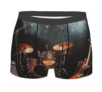 Boxer Homme Ensemble De Guitare Stage Rock Music Noir Boxer Shorts Confort Boxers Shorty Confortables sous-Vêtements pour Sport Running Adaptés À Toutes Occasions M