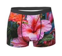 Boxer Homme Fleur Plante Tropicale sous-Vêtement Coupe Élastique Nouveau Fitted Caleçons, pour Pères, Anniversaire, Petit Ami, S
