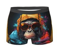 Boxer Homme Gorille Cool Et Drôle, Swag Coloré Boxer Shorts Confort Boxers Shorty Doux sous-Vêtements pour Running Gym Sport XXL
