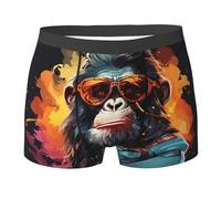 Boxer Homme Gorille Drôle Et Cool, Swag Coloré sous-Vêtements Confortables Boxers Shorty Respirants Caleçon Boxeur pour Running Gym Sport L