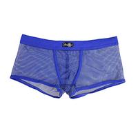Boxer Homme Humour, Underpants Pouch Hommes sous-vêtements imprimés Lettre Briefs Bulge Sexy Shorts sous-vêtements pour Hommes (Blue., M)