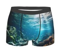 Boxer Homme Impression De Paysage sous-Marin Tranquille Boxer Shorts S