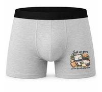 Boxer Homme Juste Un Gars Qui Aime être Auto-Entrepreneur | Caleçon Coton Gris Motif Devant Coutures Plates S à 5XL | Idée Cadeau Fête des Pères Noël
