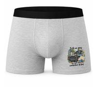 Boxer Homme Juste Un Gars Qui Aime être conducteur de Bus | Caleçon Coton Gris Motif Devant Coutures Plates S à 5XL | Idée Cadeau Fête des Pères Noël