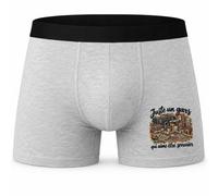 Boxer Homme Juste Un Gars Qui Aime être serrurier | Caleçon Coton Gris Motif Devant Coutures Plates S à 5XL | Idée Cadeau Fête des Pères Noël