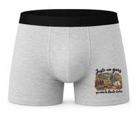Boxer Homme Juste Un Gars Qui Aime la Haute-Loire | Caleçon Coton Gris Motif Devant Coutures Plates S à 5XL | Idée Cadeau Altiligérien Fête des Pères Noël