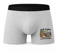 Boxer Homme Juste Un Gars Qui Aime la Seine-Maritime | Caleçon Coton Gris Motif Devant Coutures Plates S à 5XL | Idée Cadeau Seinomarin Fête des Pères Noël