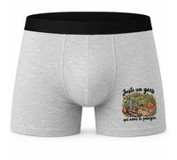 Boxer Homme Juste Un Gars Qui Aime Le Potager | Caleçon Coton Gris Motif Devant Coutures Plates S à 5XL | Idée Cadeau Jardinier Fête des Pères Noël