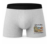 Boxer Homme Juste Un Gars Qui Aime Les Côtes-d'Armor | Caleçon Coton Gris Motif Devant Coutures Plates S à 5XL | Idée Cadeau Costarmoricain Fête des Pères Noël