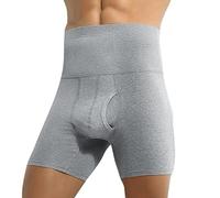 Boxer Homme Long en Coton Taille Haute Gaine CaleçOn Homme Culottes Extensible Homme Slips Couleur Unie Boxer Respirant AntibactéRien pour Hommes Sport Running pour Un Confort Tout Culotte