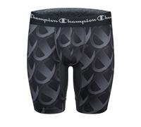 Boxer Homme Long Noir - CHAMPION - CHAMP/1/YA9BG/N/05 - Galbe doublé - Ceinture douce brossée - Zones de mesh M