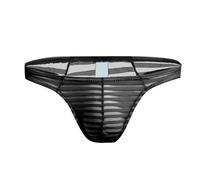 Boxer Homme Long, sous-vêtements pour Hommes, Pantalon Triangulaire en Polyester, Taille Basse, Taille Basse, Ouvert, à la Mode, pour Adultes (Black, M)