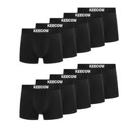 Boxer Homme Lot de 10,Shorts rétro Boxer en Coton Stretch Confortable Sport Respirant Style à la Mode sous-vêtements (FR/ES, Alpha/Lettres, L, Taille Normale, Taille Normale, Noir)