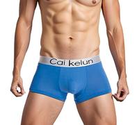 Boxer Homme Microfibre, sous-Vêtements Homme en Soie Glacée Taille Basse Sexy Grande Taille Doux Basique Elastique Caleçon Couleur Unie Skinny Tissé Confortable Respirants Quotidien
