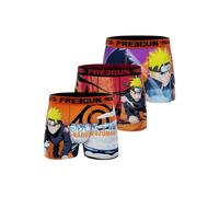 Boxer Homme Naruto Shippuden, Caleçon Homme Sasuke, Naruto, Original Manga (Lot de 3), Rouge, Bleu, Multicolore, Taille S