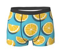 Boxer Homme Quartiers De Citron Imprimés Boxer Briefs Ample La Peau Grâce Boxers pour Hommes Été Trunk,L