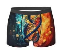 Boxer Homme Science De L'Adn Géométrique Rouge Bleu Caleçon Boxeur Doux Boxer Shorts Respirants Boxers Shorty pour Running Adaptés À Toutes Occasions Sport XL