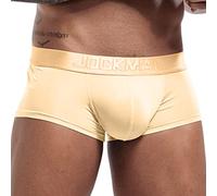 Boxer Homme Sexy Rafraîchissante en Soie Glacée Calecon Hommes Pas Cher Mode Slim Décontracté Respirant Sport Slip String Lingerie Cadeaux Hommes Beige L ZL130