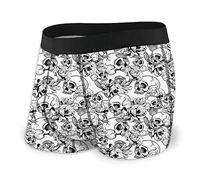 Boxer Homme Skull Caleçon Homme Confortables sous-Vêtements pour Homme Respirants Boxers Shorty pour Adaptés À Toutes Occasions Agréable Quotidien XXL
