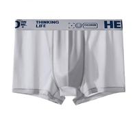 Boxer Homme,sous vêtements Tendance en Soie glacée sans Couture pour Hommes Short Respirant et Fin