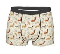 Boxer Homme Sport Chien Teckel Ouaf Rapide Trunk Caleçons Classiques Caleçon Boxers pour Travail Usage Quotidien Les L