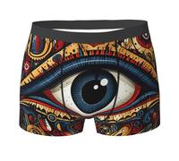 Boxer Homme Talisman Magique des Mauvais Yeux Rouge sous-Vêtements Confort Caleçon Boxeur Confortables Boxer Shorts pour Adaptés À Toutes Occasions Sport Gym M