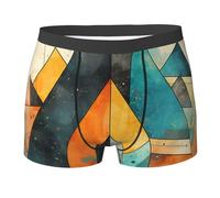 Boxer Homme Triangle Natif Géométrique Tribal Vintage Caleçon Boxeur Confort Boxers Shorty Doux sous-Vêtements pour Sport Running Adaptés À Toutes Occasions L