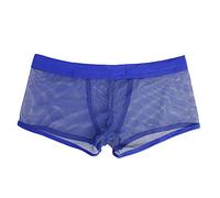 Boxer Homme, Underpants Pouch Hommes sous-vêtements imprimés Lettre Briefs Bulge Sexy Shorts sous-vêtements pour Hommes (Blue., XL)