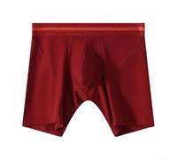Boxer Hommes Polyester Spandex Doux Confortable (Rouge XL)