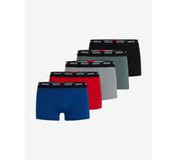 Boxer HUGO Trunk Logo bleu rouge gris (5 unités) - L
