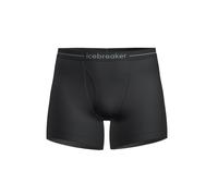 Icebreaker Hommes 100% Laine Merino Everyday Boxer de Couche de Base - 175 Tissu Ultraléger - Noir / Mousson, M