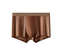 Boxer IceSilk Glossy sans couture pour homme (marron, 2XL)