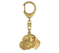 Boxer III - Porte-clés doré avec chien, décoration de sac à main, accessoire de