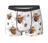 Boxer Impression D'Abeilles Amusantes Boxers Anti-Frottement Et Doux Calecon pour Homme L