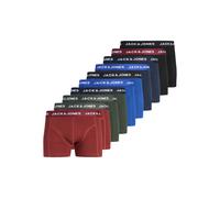JACK & JONES Boxers marine / gentiane / olive / rouge foncé / noir, Taille M