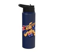 Boxer Kangourou Drôle Drapeau Australie Straya Love Australie Stainless Steel Insulated Water Bottle