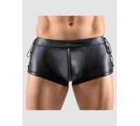 Boxer Lacets Wetlook Noir