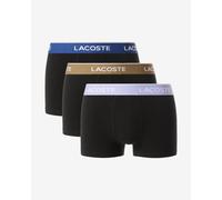 Boxer Lacoste en coton stretch noir lilas marron (lot de 3) - S