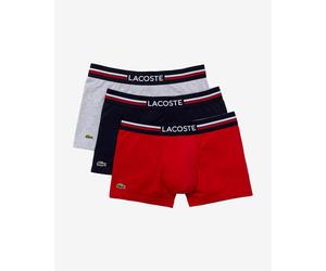 Boxer Lacoste Iconics rouge bleu marine gris (3 unités) - S