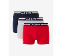 Boxer Lacoste Stretch Coton Couleur rouge bleu marine blanc (3 unités) - XS