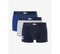 Boxer Lacoste Stretch Coton Logo bleu marine blanc (3 unités) - XS