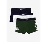 Boxer Lacoste Stretch Coton Logo vert blanc bleu marine (3 unités) - S