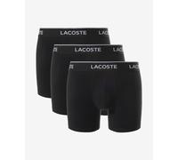 Boxer Lacoste Stretch Coton Long noir pur blanc (3 unités) - S