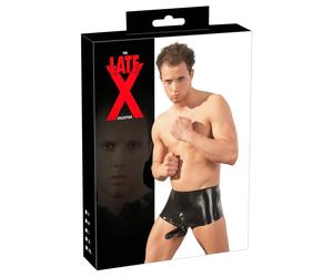 Boxer Late X + gaine pénienne (noir) - L/XL