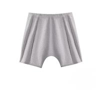 Boxer lavable pour incontinence - Sous-vêtements de protection étanches pour personnes âgées - Short de protection urinaire réutilisable et absorbant pour personnes âgées (gris, XL)