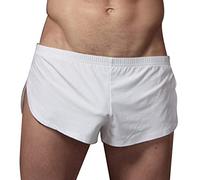 Boxer léger et lisse pour homme - Confortable - Couleur unie - Sous-vêtements à voix haute, blanc, XL