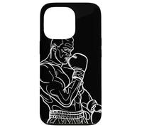 Boxer Line Art Fan de Boxe pour garçons Coque pour iPhone 13 Pro